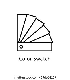 Color Swatch Vector Line Icon