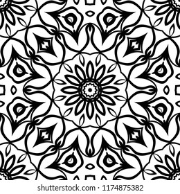color swatches background . vector illustration with floral seamless pattern.