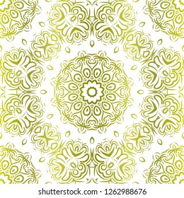 color swatches background . vector illustration with floral seamless pattern.