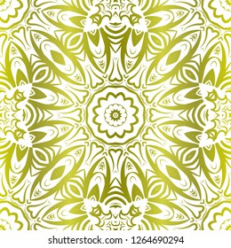 color swatches background . vector illustration with floral seamless pattern.