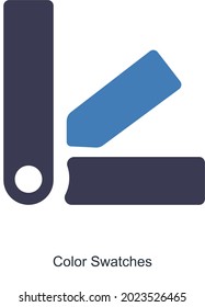 Color Swatches or Editing Tools Icon Concept