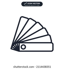 Color swatches palette book icon symbol template for graphic and web design collection logo vector illustration