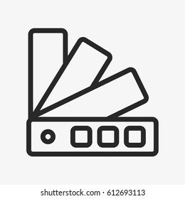 Color Swatches Palette Minimal Flat Line Outline Stroke Icon Pictogram Symbol