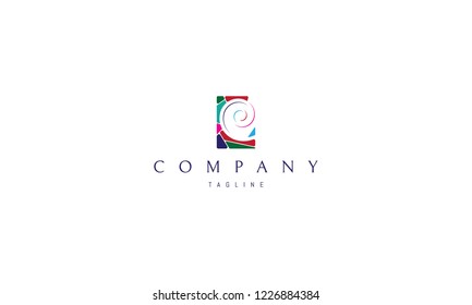 Color Swirl vector logo image