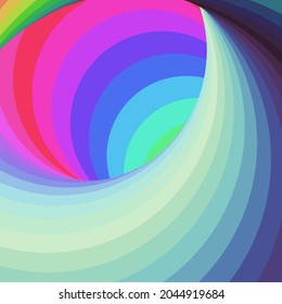 Color Swirl Warmhole Vortex Twist Generative Art background illustration