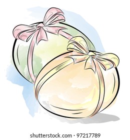 The color symbol of Easter. Vector illustration