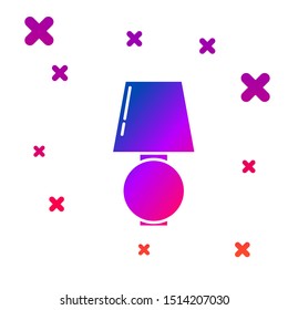 Color Table lamp icon isolated on white background. Gradient random dynamic shapes. Vector Illustration