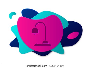Color Table lamp icon isolated on white background. Abstract banner with liquid shapes. Vector Illustration