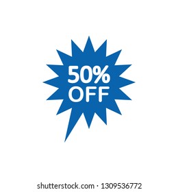  color tag discount 50% bubble icon. Element of discount tag. Premium quality graphic design icon. Signs and symbols collection icon for websites, web design, mobile app