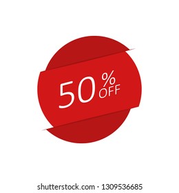  color tag discount 50% icon. Element of discount tag. Premium quality graphic design icon. Signs and symbols collection icon for websites, web design, mobile app