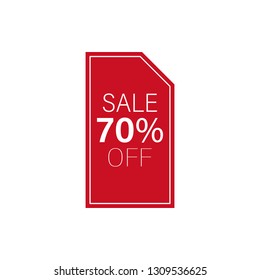  color tag discount 70% icon. Element of discount tag. Premium quality graphic design icon. Signs and symbols collection icon for websites, web design, mobile app