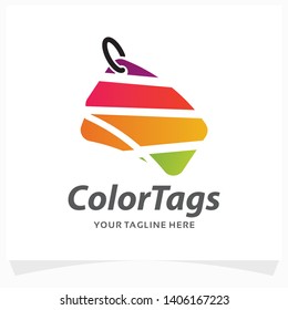 Color Tags Logo Design Template