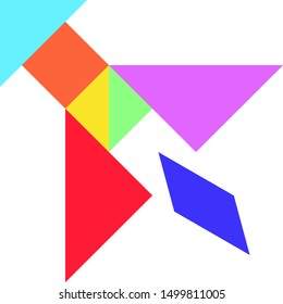 138 Tangram rocket Images, Stock Photos & Vectors | Shutterstock