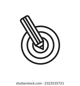 Color Target Outline  Icon Vector Illustration