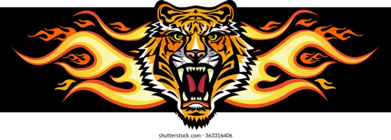color tattoo Tiger Face