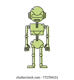 color technology robot with robotic body design