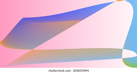 Farbtechnologie Form Regenbogen Originalhintergrund. Layers Neon Smooth Pastel Psychedelic Gradient Mesh. Fluid Modern Minimal Multi Color Illustration. Pink Digital Dynamic Futuristic Modern Design.