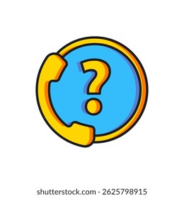Color Telephone 24 hours support icon isolated on white background. All-day customer support call-center. Full time call services. Flat filled outline style with shadow. Vector
