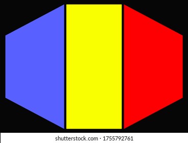 Color template for text on a black background. Poster. Billboard advertising. Place for text. Abstraction.