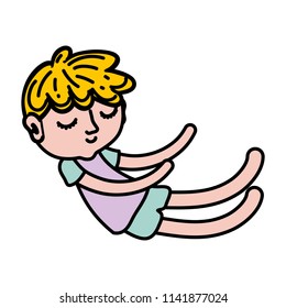 color tender child boy sleeping with pajamas