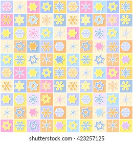 color tender snowflakes vector seamless background pattern clipart