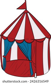 Farbe Zelt Vektor Kollektion Set