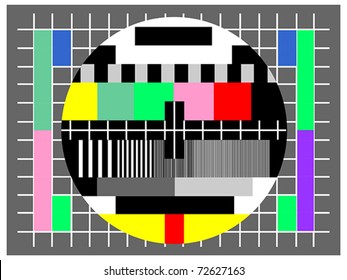 Color test for television , for checking quality. Also available as jpeg.