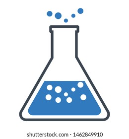 Color test tube icon vector illustration on white background
