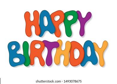 The color text - Happy birthday.