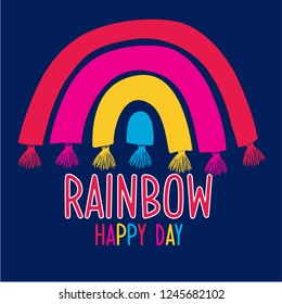 color text rainbow tee young illustration art vector 