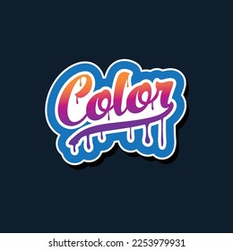 Color text typography design arts