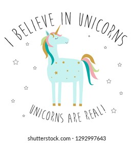 texto en color estrella de unicornio chica de tejas ilustración vectorial 