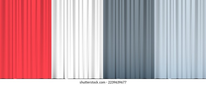 Cortinas de teatro en color. Ilustración del vector