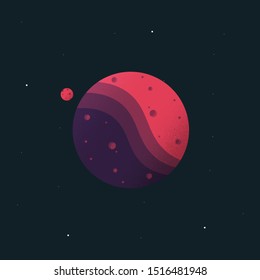 Color Theme The Custom Planet.The new planet in another universe. The custom planet vector.illustration eps.10