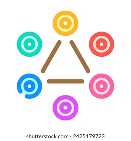 color theory ux ui design color icon vector. color theory ux ui design sign. isolated symbol illustration