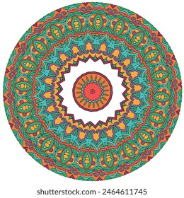 Color Therapy: A Bohemian Mandala Pattern for Relaxation