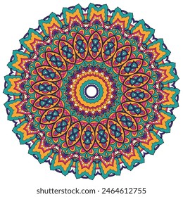 Color Therapy: A Bohemian Mandala Pattern for Relaxation