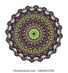 Color Therapy: A Bohemian Mandala Pattern for Relaxation