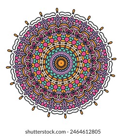 Color Therapy: A Bohemian Mandala Pattern for Relaxation