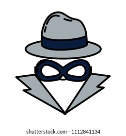 color thief with criminal mask and elegant hat