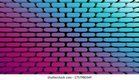Color three-dimensional background in the form of tiles on a black background. Modern digital background for projects. Social media network concept. Vector illustration