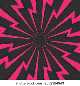 Color Thunder, white background. Confrontation image illustration of thunder bolt. Flat illustration simple Vector. Template for comic. Neon color. Style of competition design template without text.