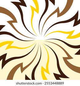 Color Thunder, white background. Confrontation image illustration of thunder bolt. Flat illustration spiral Vector. Template for comic. Neon color. Style of competition design template without text.