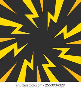 Color Thunder, white background. Confrontation image illustration of thunder bolt. Flat illustration simple Vector. Template for comic. Neon color. Style of competition design template without text.