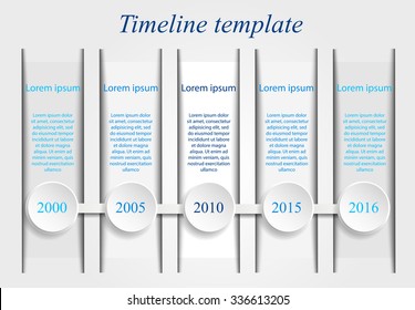 color timeline with circles and columns. infographic timeline template