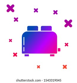 Color Toaster with toasts icon isolated on white background. Gradient random dynamic shapes. Vector Illustration