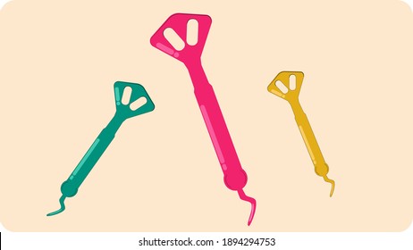 The color of tongue cleaner