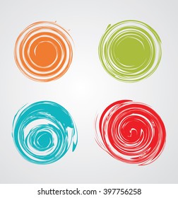 Color Tools Palette. Paint Spectrum. Colorful Dots Collection. Vector.