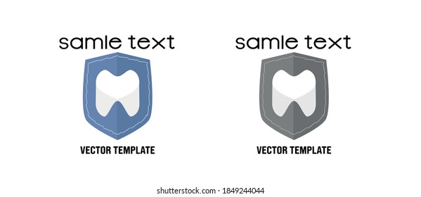 logotipo vectorial de protección de dientes de color