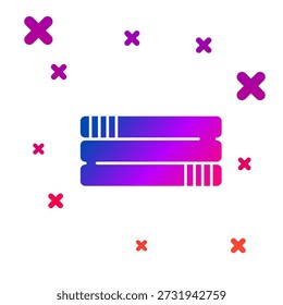 Color Towel stack icon isolated on white background. Gradient random dynamic shapes. Vector
